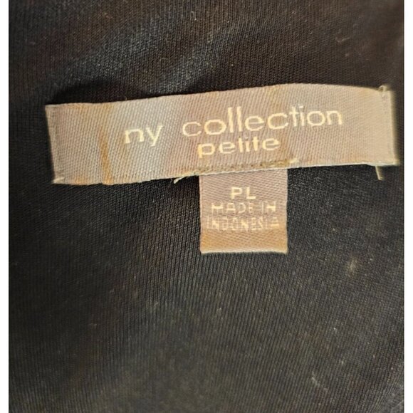 NY Collection Lined Gray Basic V-Neck Dress, Great for layering and Boots. LP - Picture 5 of 6